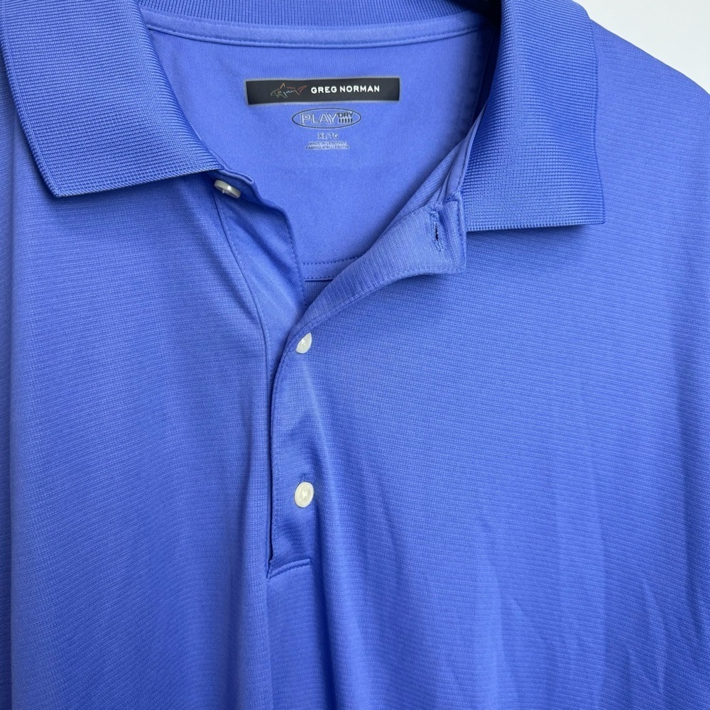 Greg Norman Men's Play Dry Polo Golf Shirt Size XL Blue - Picture 7 of 7